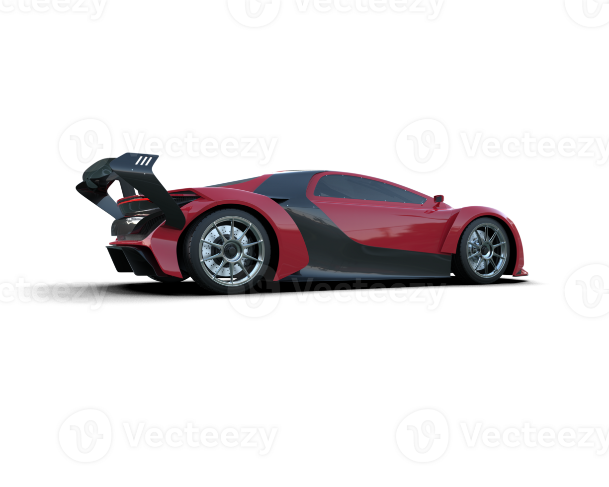 Realistic sport car isolated on background. 3d rendering - illustration png