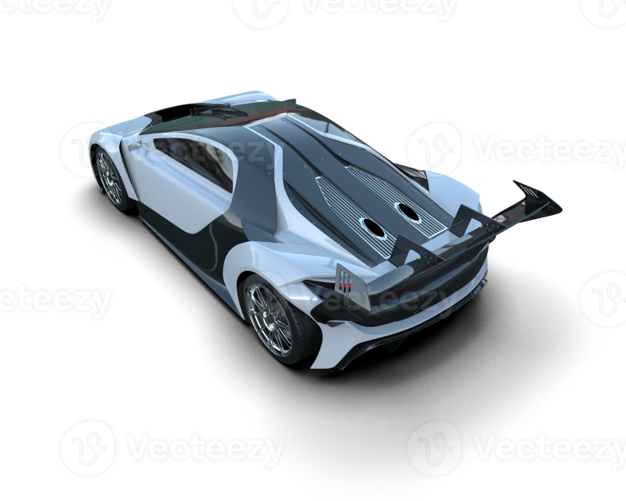 Realistic sport car isolated on background. 3d rendering - illustration png