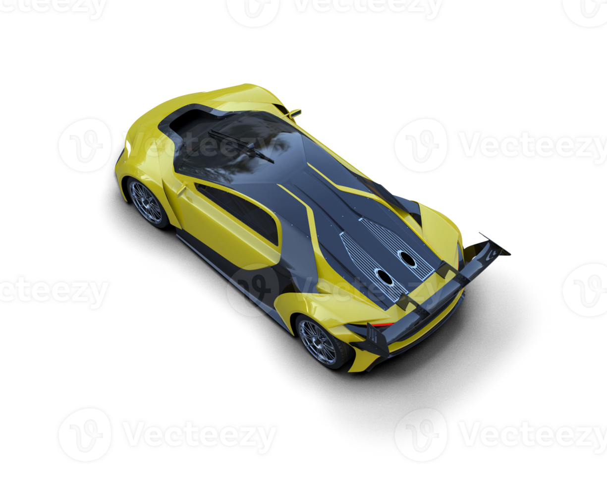 Realistic sport car isolated on background. 3d rendering - illustration png
