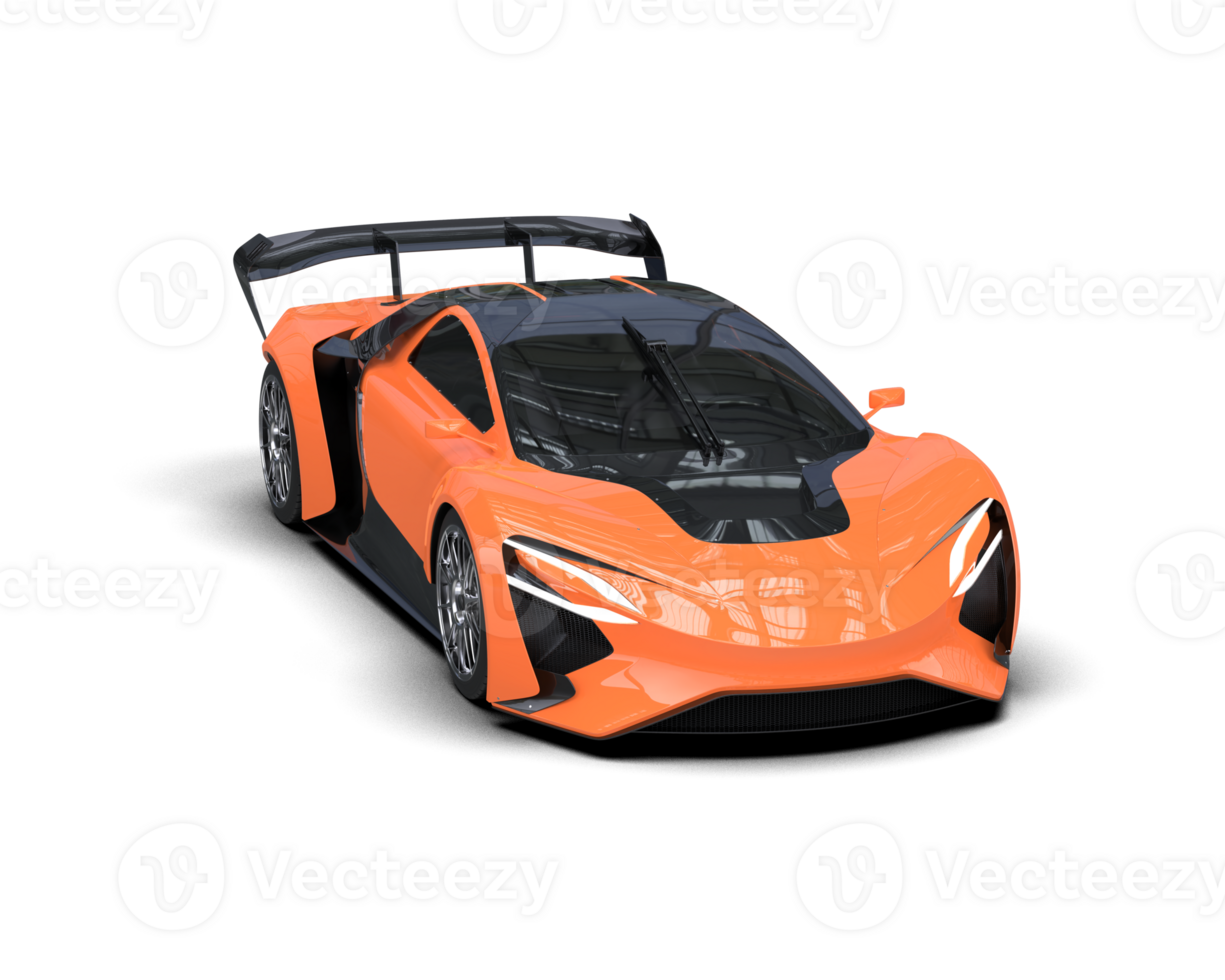 Realistic sport car isolated on background. 3d rendering - illustration png