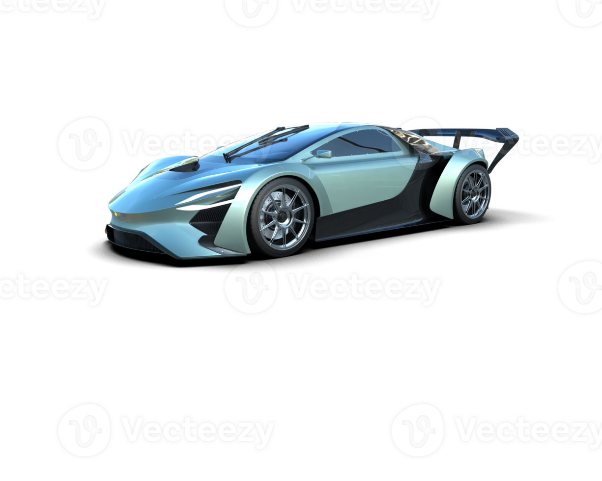 Realistic sport car isolated on background. 3d rendering - illustration png