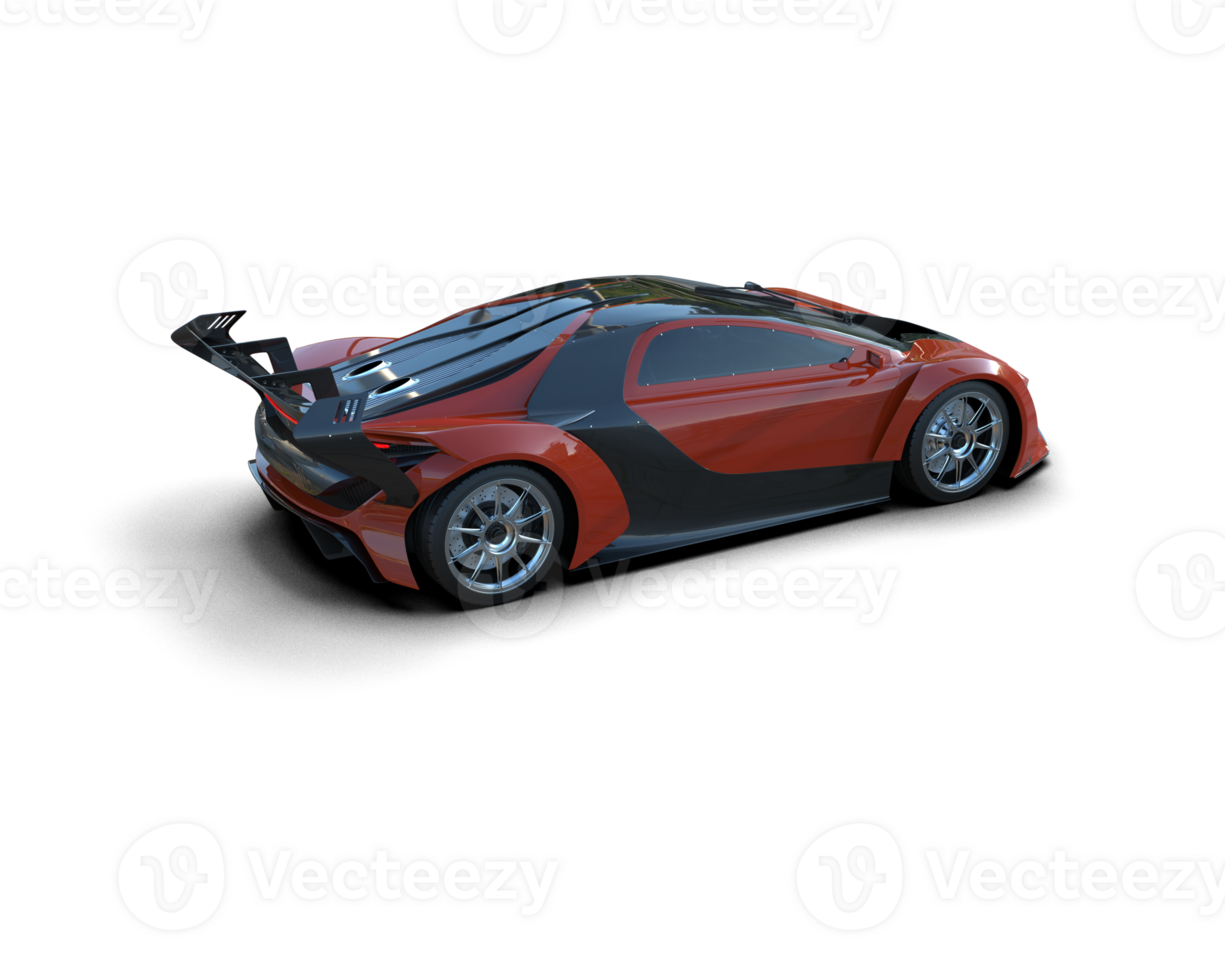 Realistic sport car isolated on background. 3d rendering - illustration png