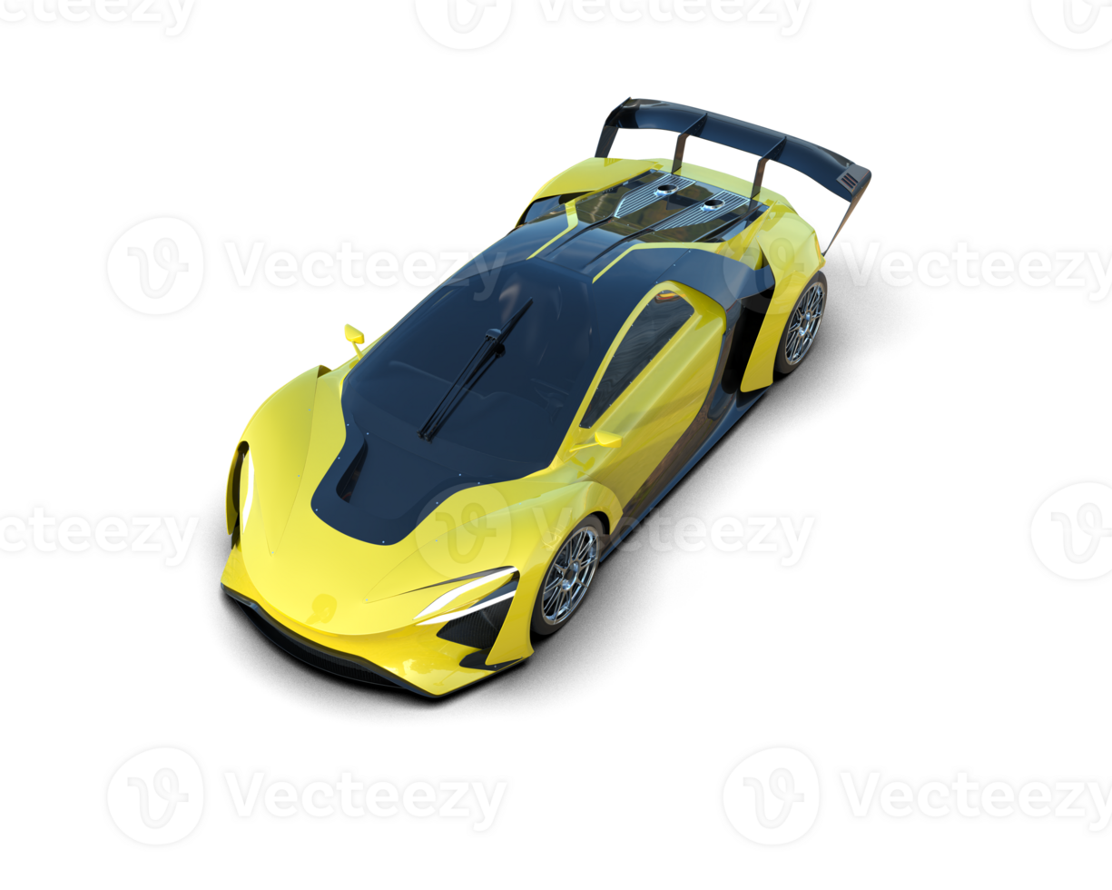 Realistic sport car isolated on background. 3d rendering - illustration png