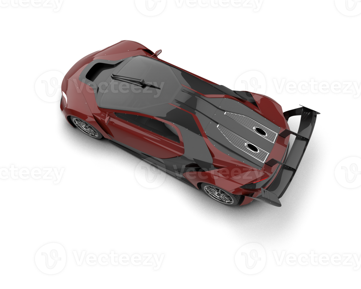 Realistic sport car isolated on background. 3d rendering - illustration png