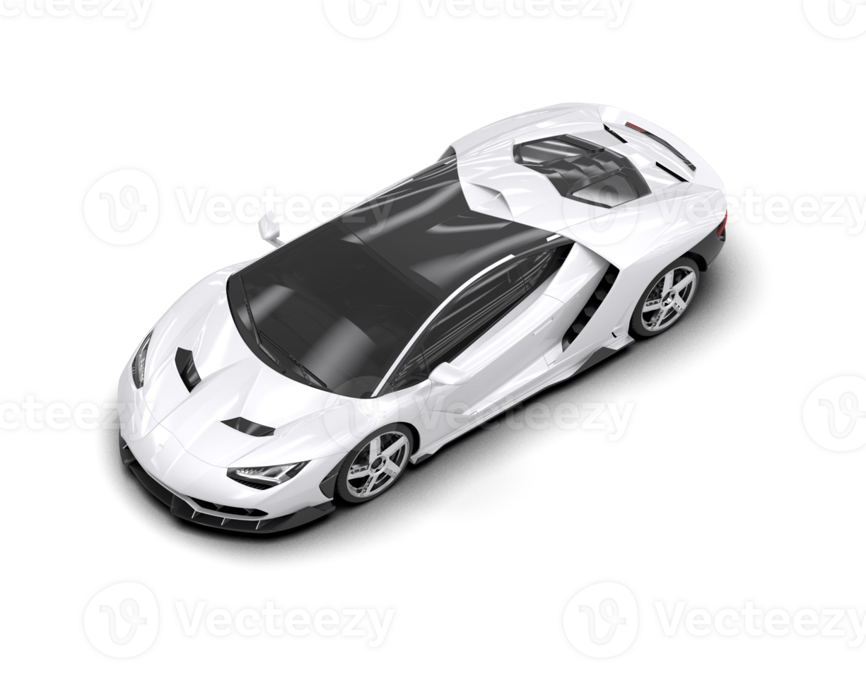 Realistic sport car isolated on background. 3d rendering - illustration png