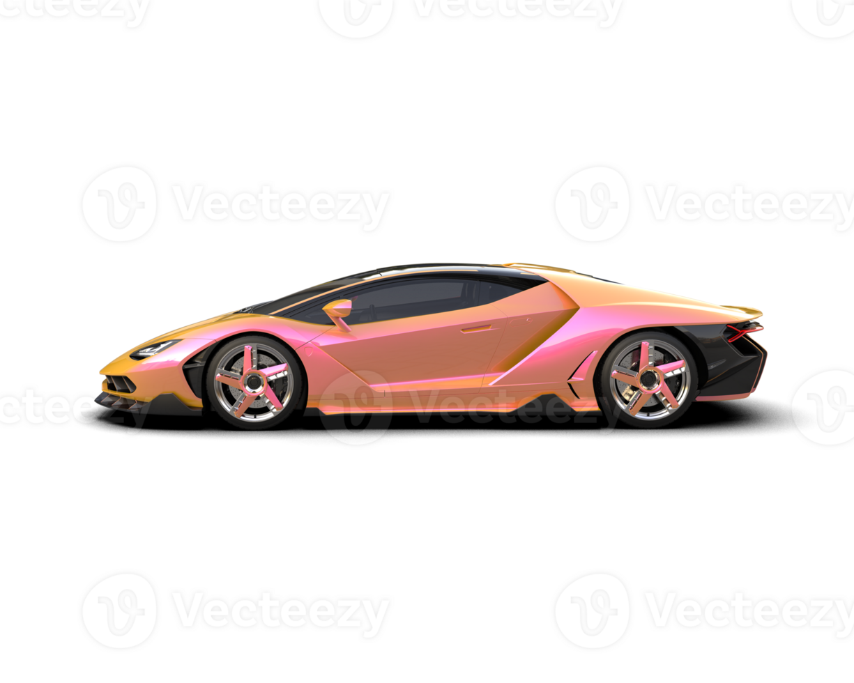 Realistic sport car isolated on background. 3d rendering - illustration png