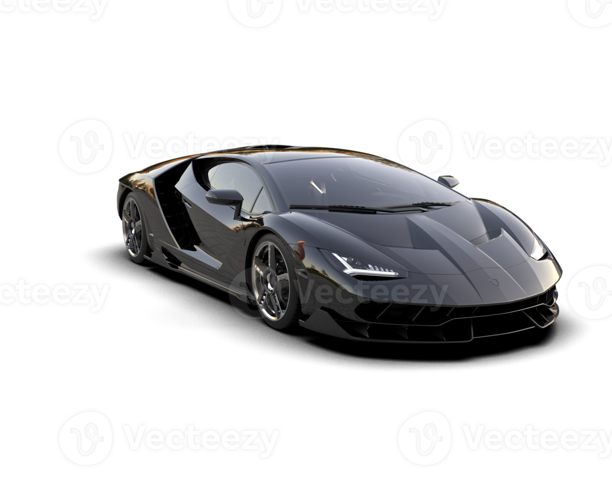 Realistic sport car isolated on background. 3d rendering - illustration png