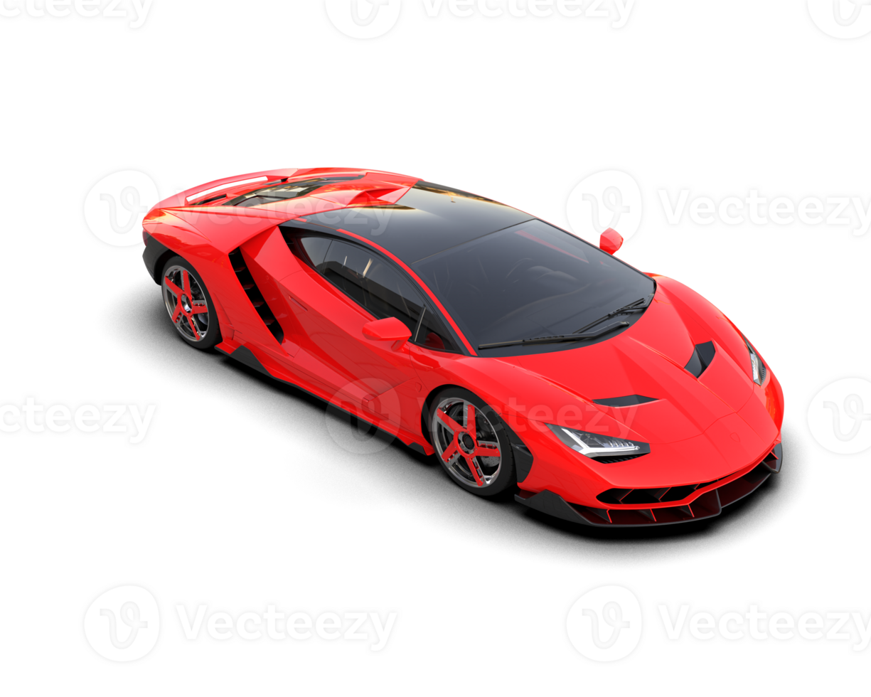 Realistic sport car isolated on background. 3d rendering - illustration png