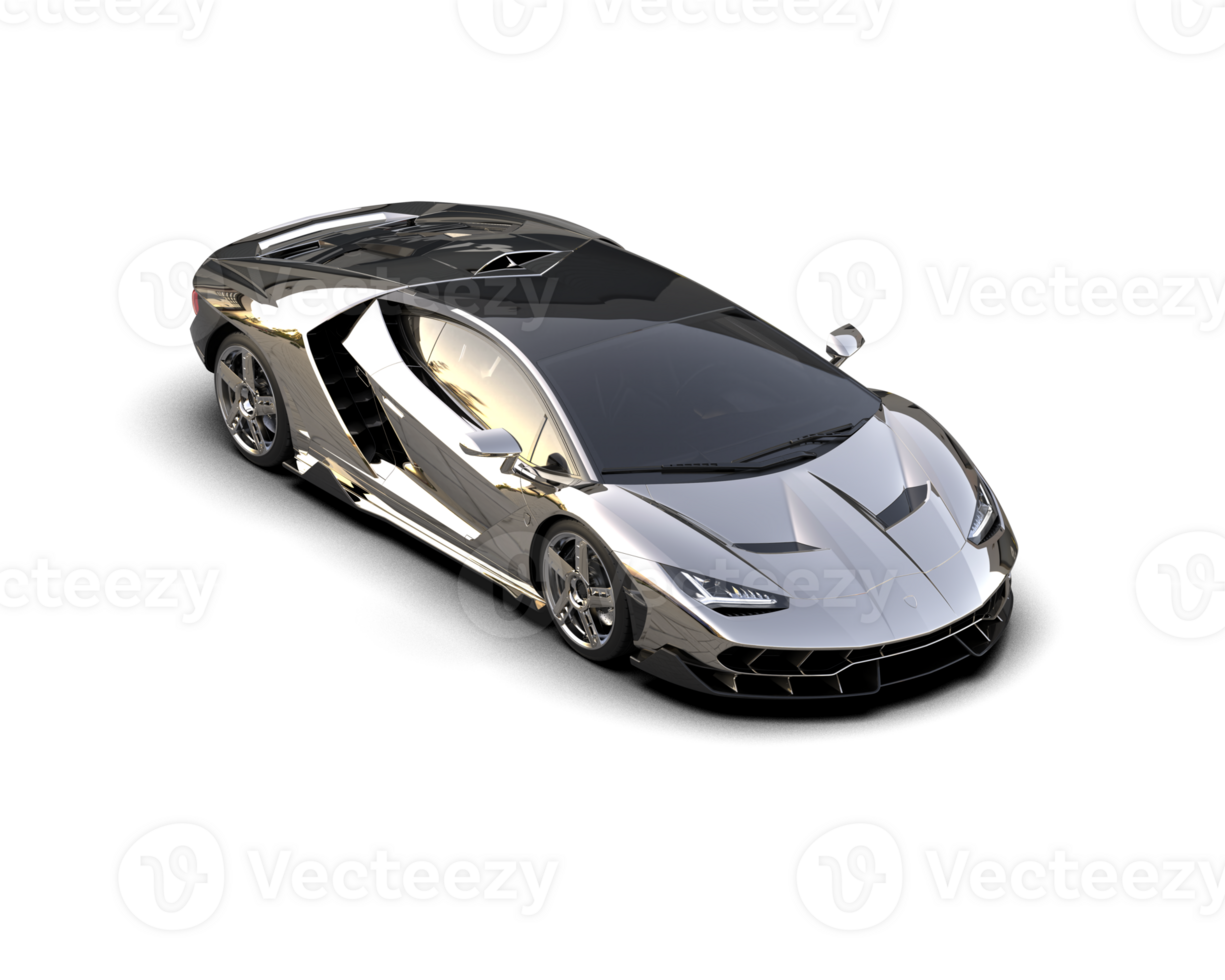 Realistic sport car isolated on background. 3d rendering - illustration png