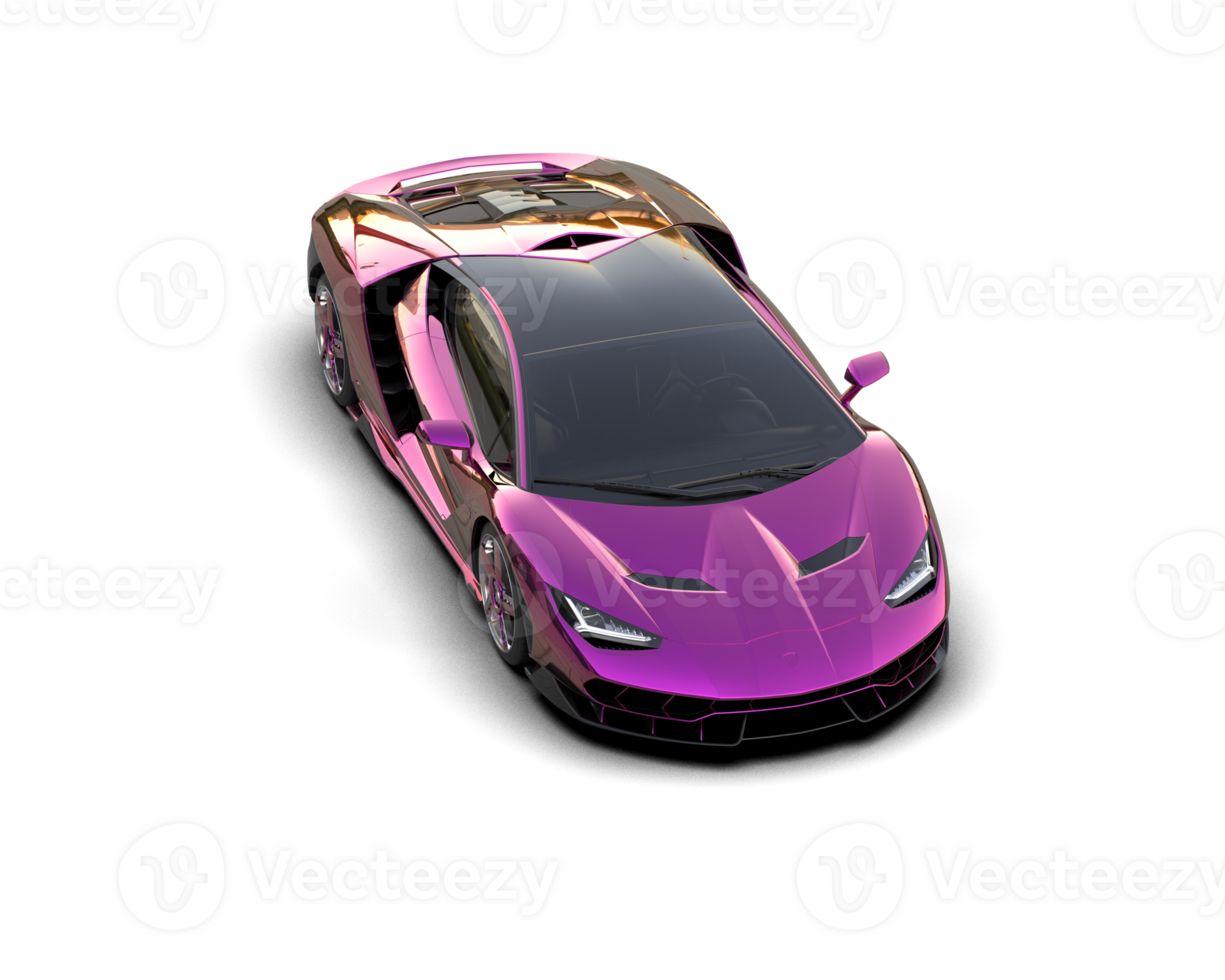 Realistic sport car isolated on background. 3d rendering - illustration png
