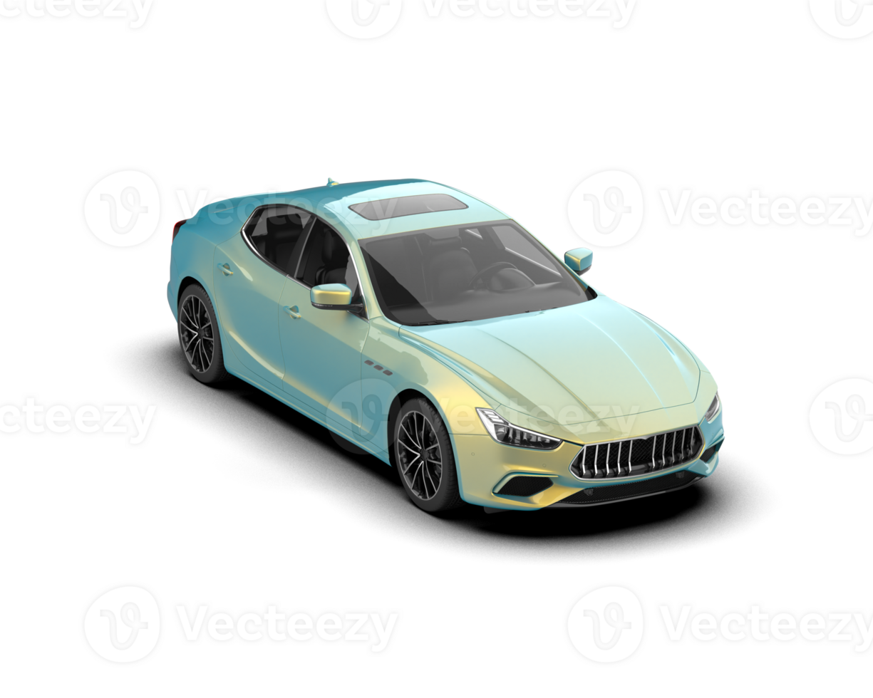 Realistic sport car isolated on background. 3d rendering - illustration png