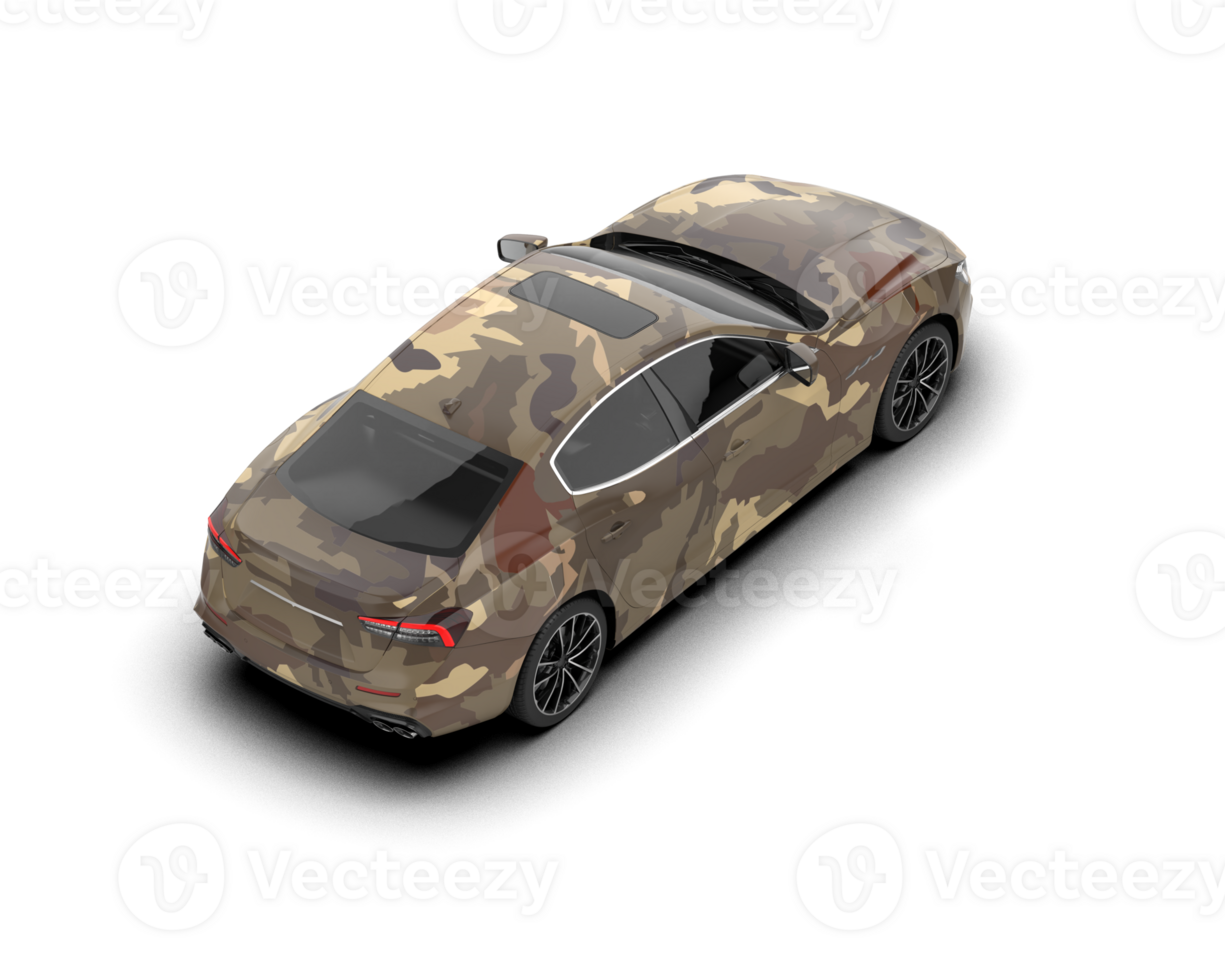 Realistic sport car isolated on background. 3d rendering - illustration png