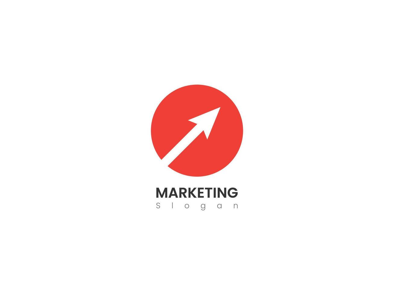 Free Marketing logo design. Financial Logo Template with Marketing Growth Arrow vector