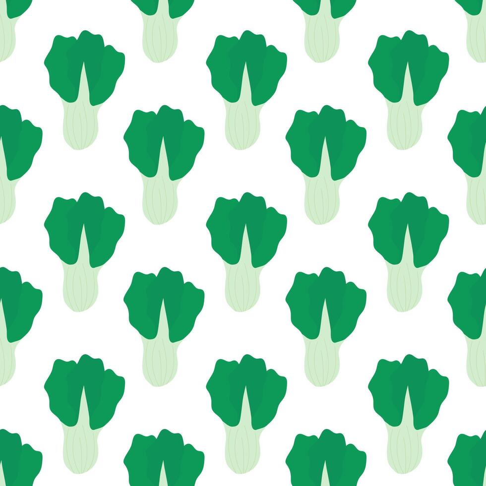 Seamless pattern with lettuce. Summer wallpaper. flat illustration. vector