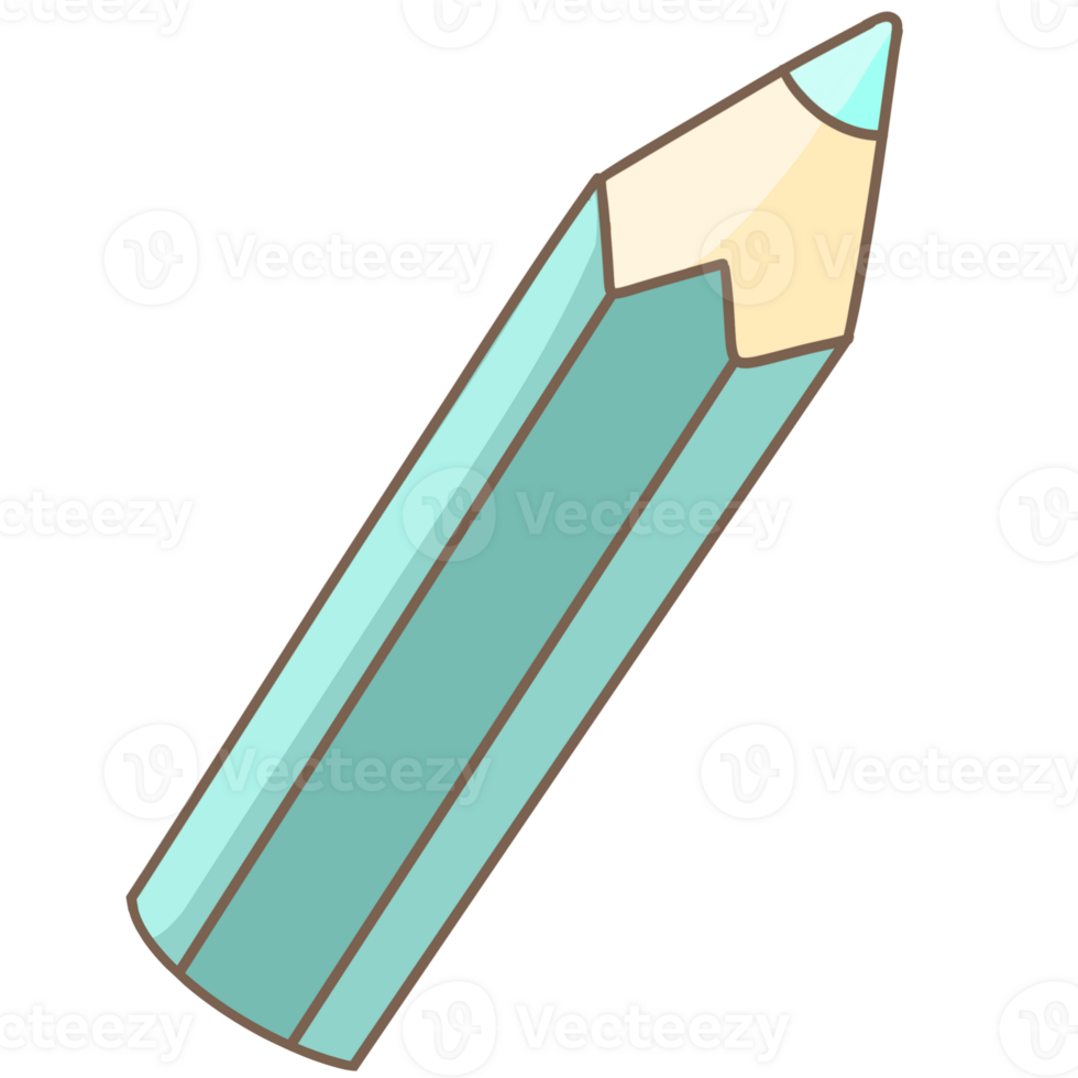 Pencil color , mint color png