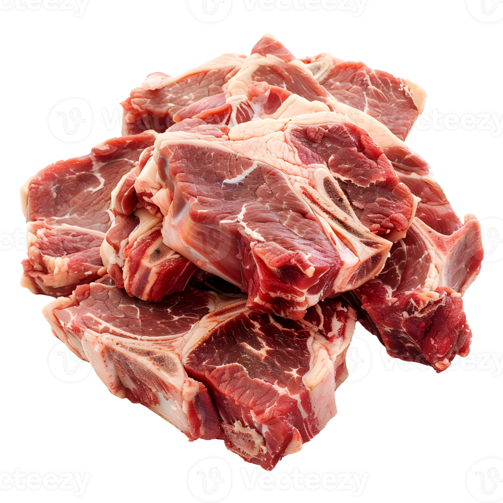 Meat in its raw state isolated on transparent background png