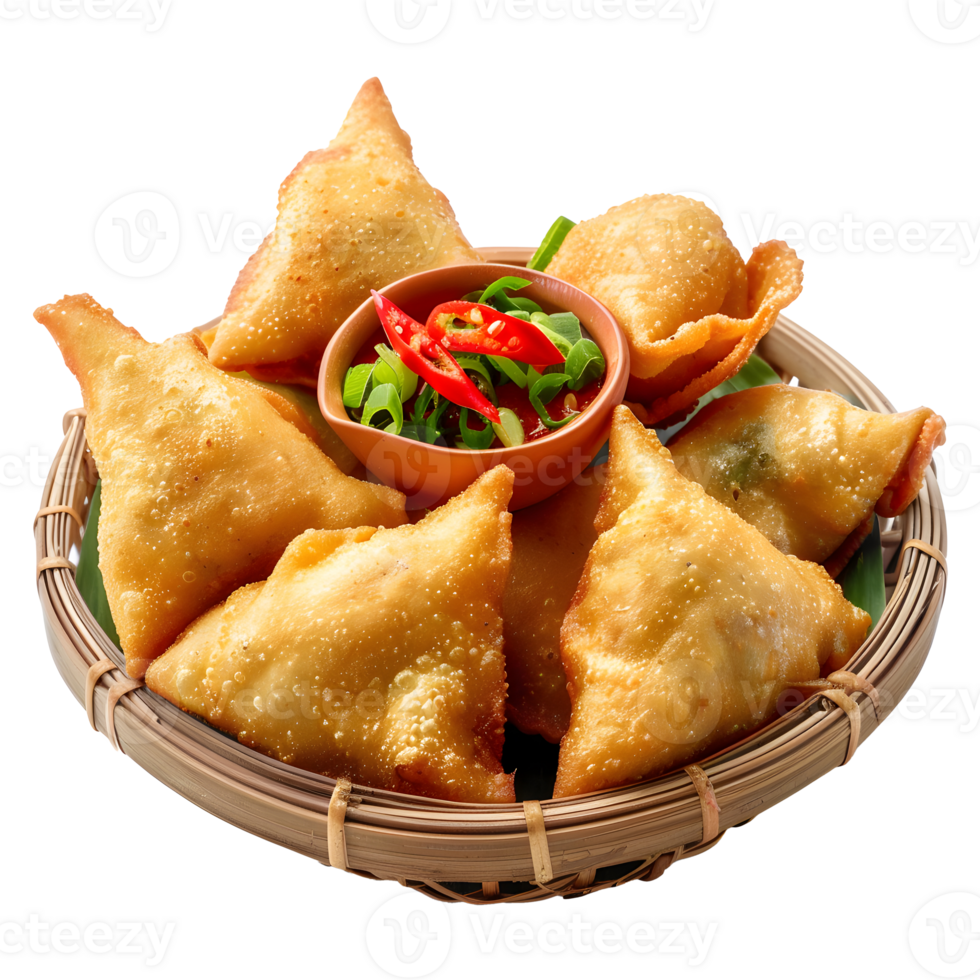 Gorengan indonesian culinary isolated on transparent background png