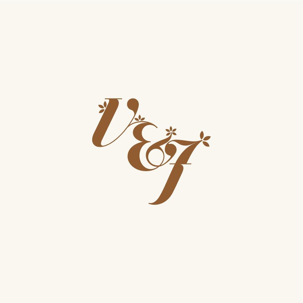 organic and nature concept VJ beauty bold monogram leaf logo letter initial wedding vector