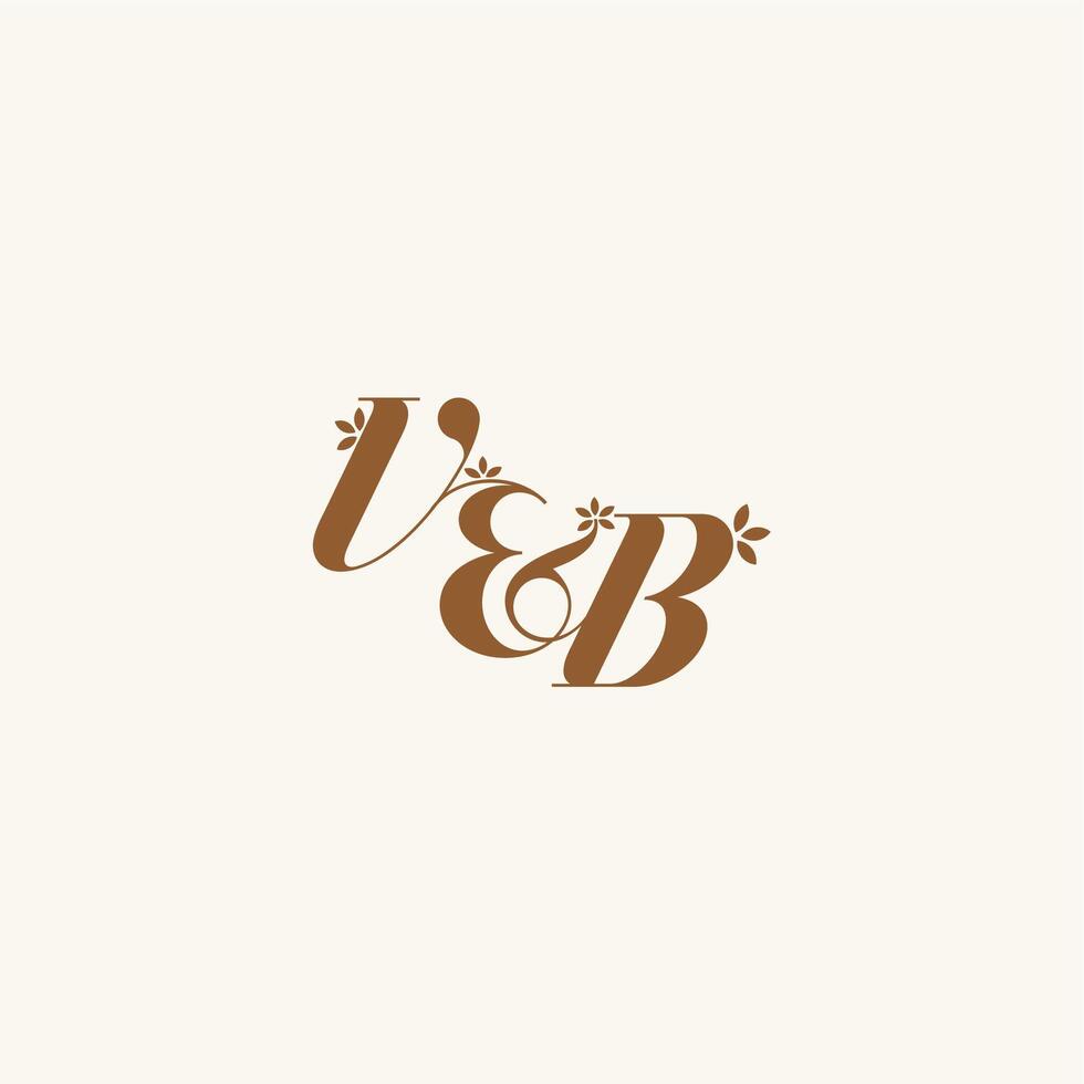 organic and nature concept VB beauty bold monogram leaf logo letter initial wedding vector