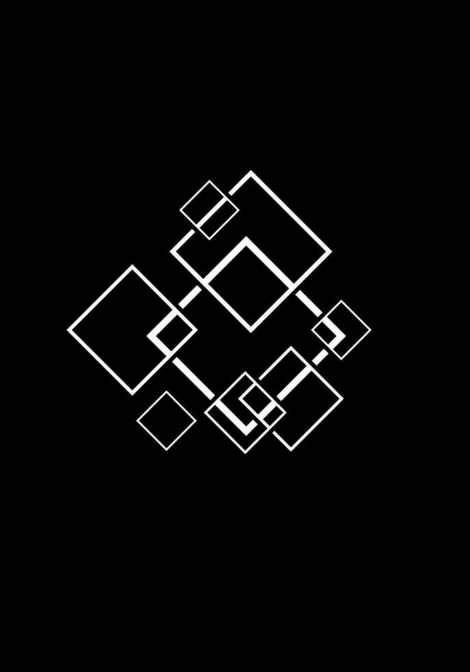 Black and white geometric rectangle shape abstract background vector