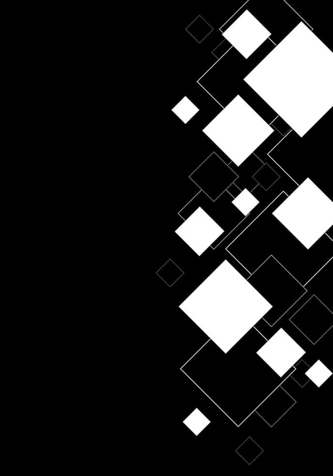 Black and white geometric rectangle shape abstract background vector