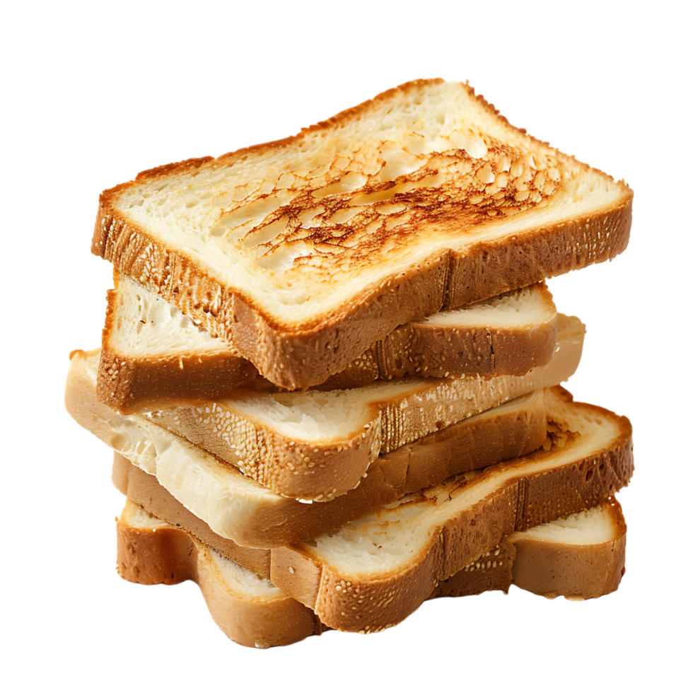 A collection of crispy toasted bread slices png