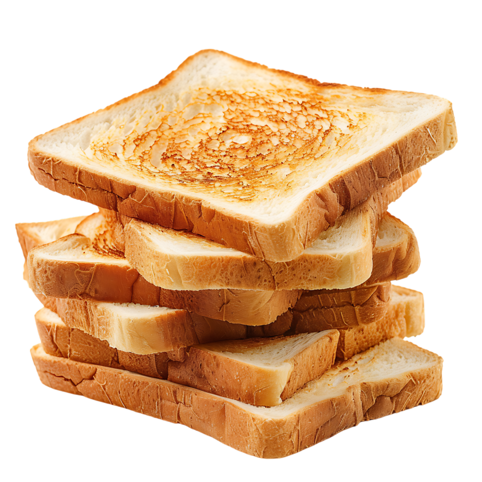 A collection of crispy toasted bread slices png