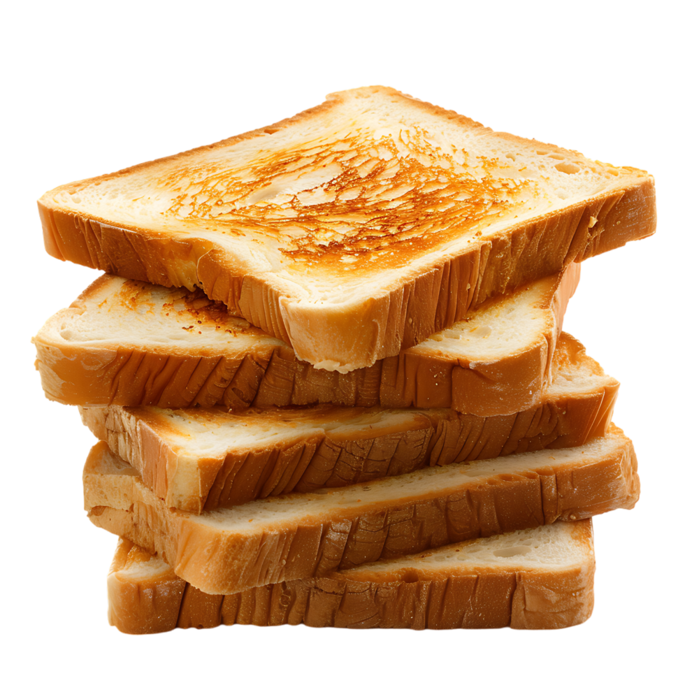 A collection of crispy toasted bread slices png