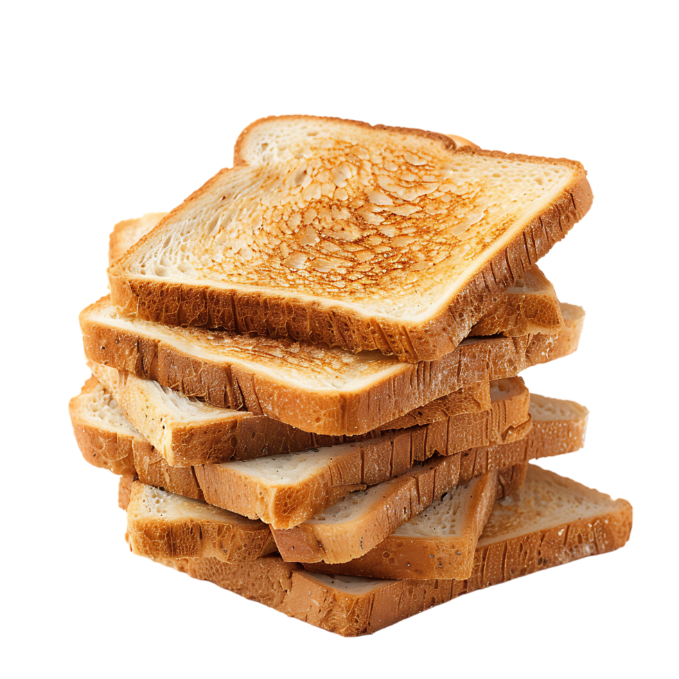 A collection of crispy toasted bread slices png