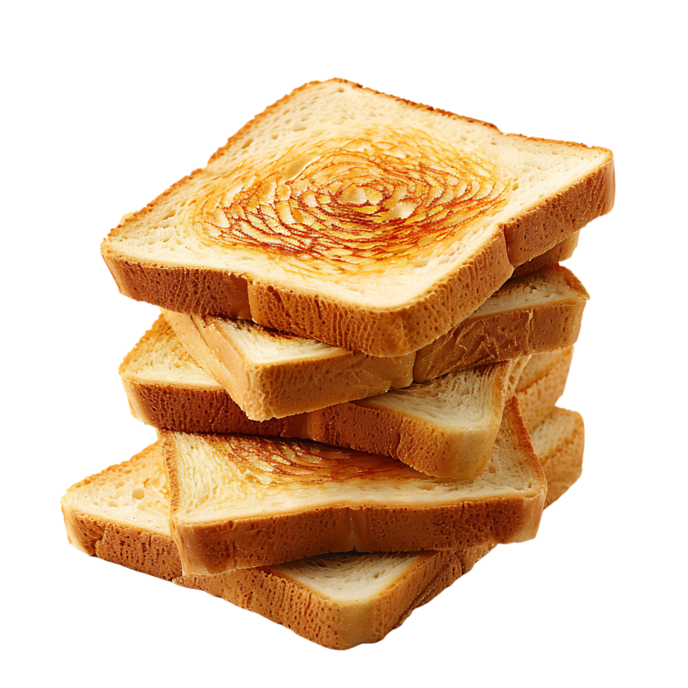 A collection of crispy toasted bread slices png