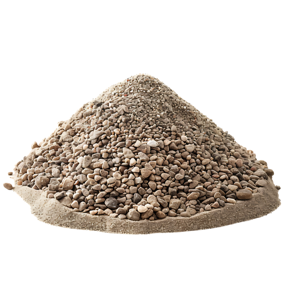 A heap of dry beach sand isolated against a transparent background png
