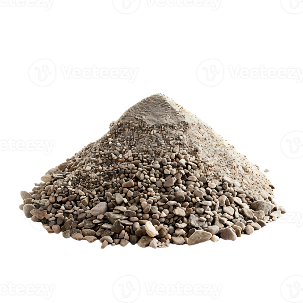 A heap of dry beach sand isolated against a transparent background png