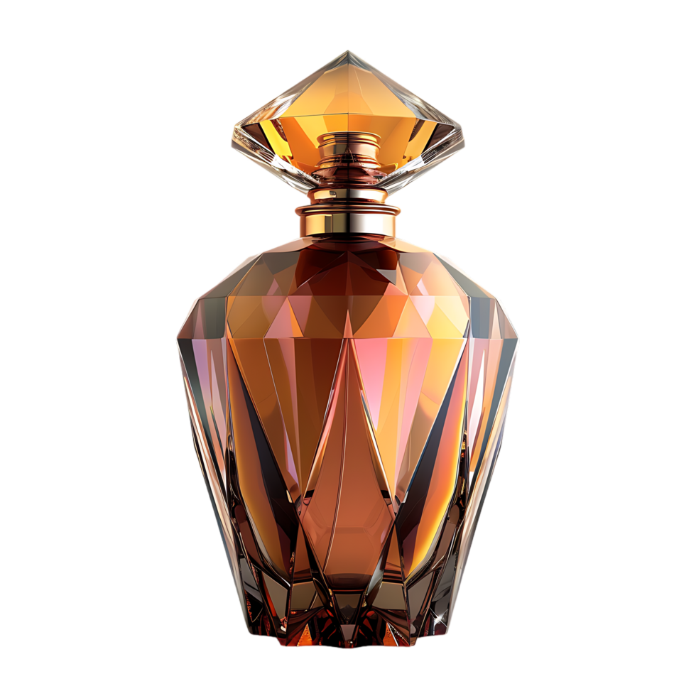 A luxury perfume bottle isolated against a transparent background png
