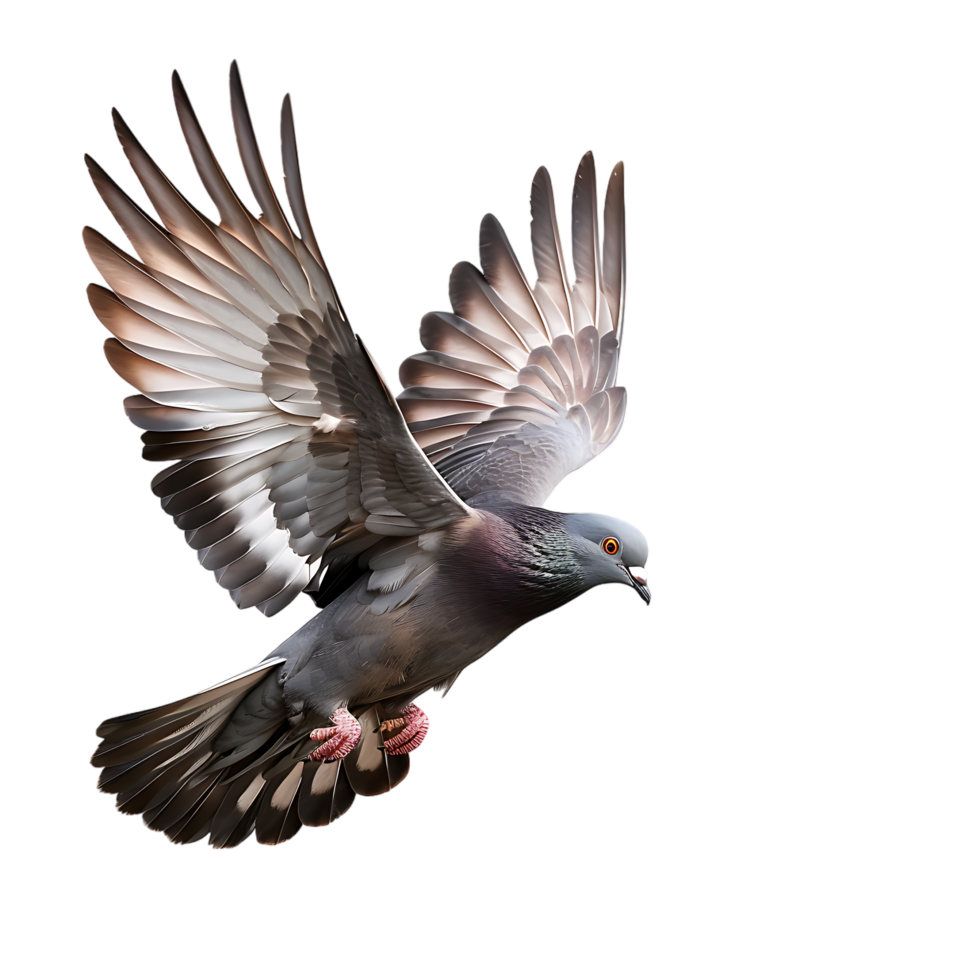 A majestic dove soars gracefully captured in stunning high detail png