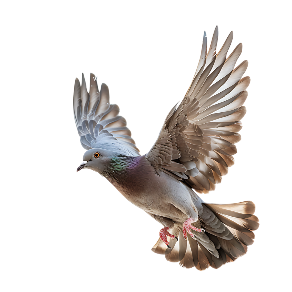 A majestic dove soars gracefully captured in stunning high detail png