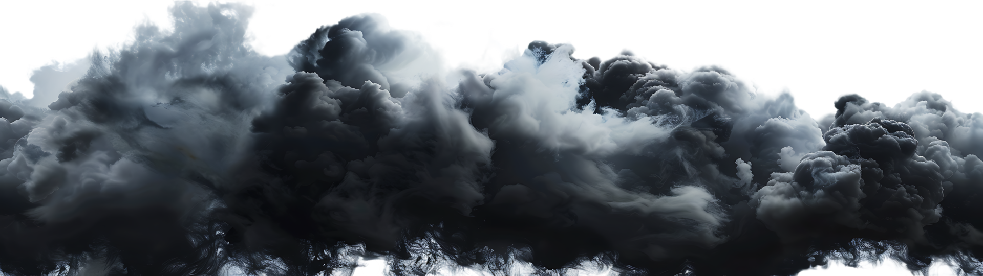 A picture of black storm clouds with intense lightning and smoke available in high resolution png