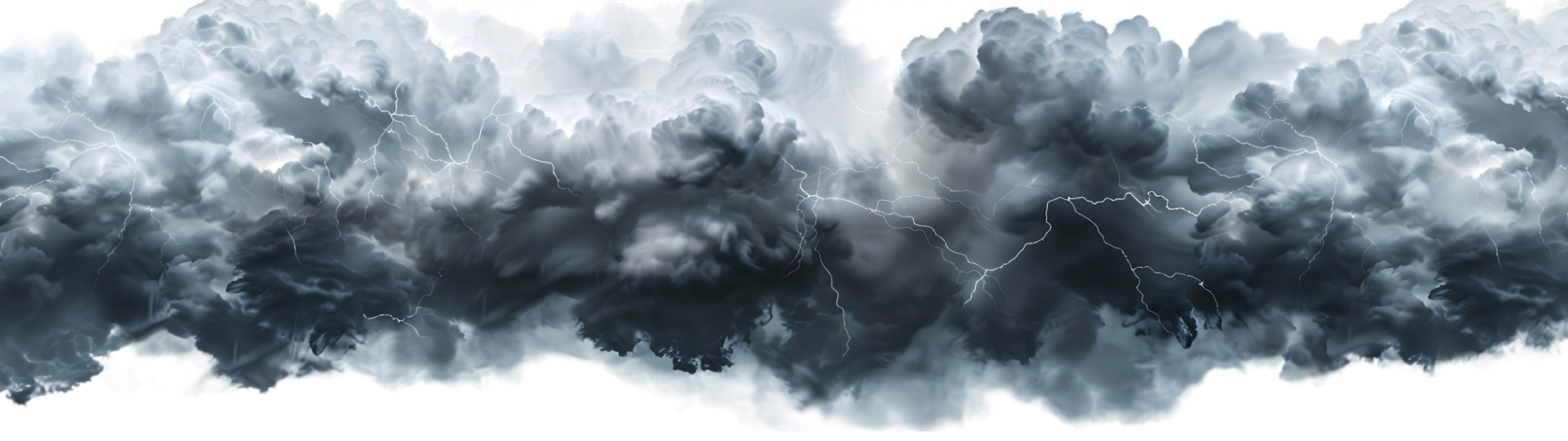 A picture of black storm clouds with intense lightning and smoke available in high resolution png