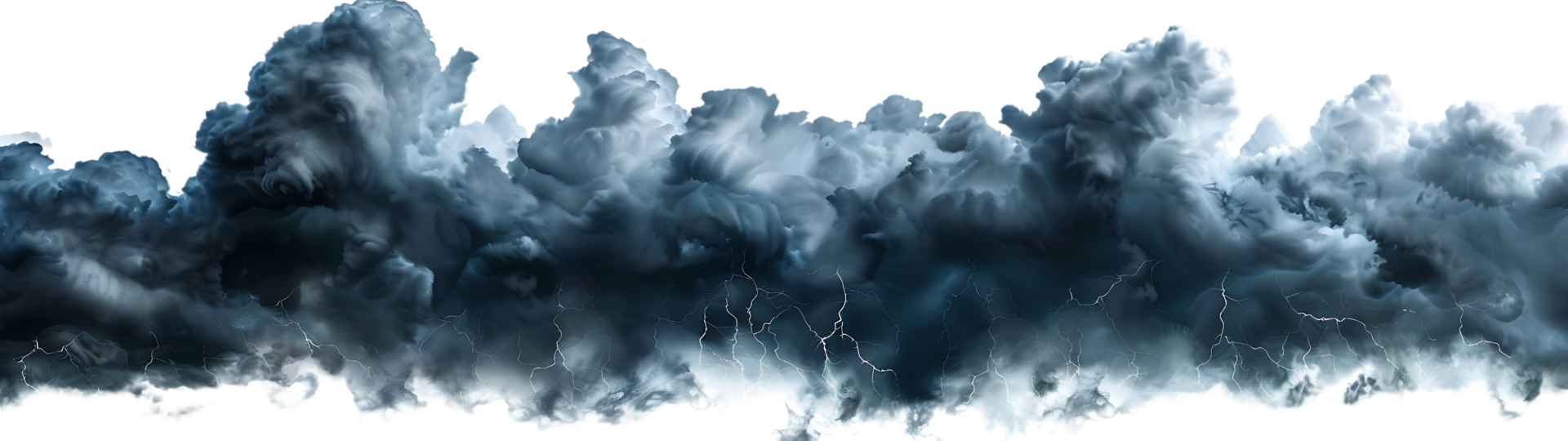 A picture of black storm clouds with intense lightning and smoke available in high resolution png