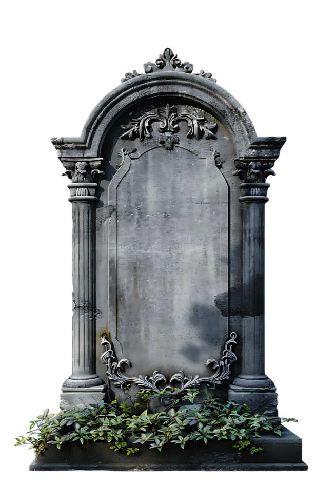 An image showing a blank tombstone isolated offered in high resolution png