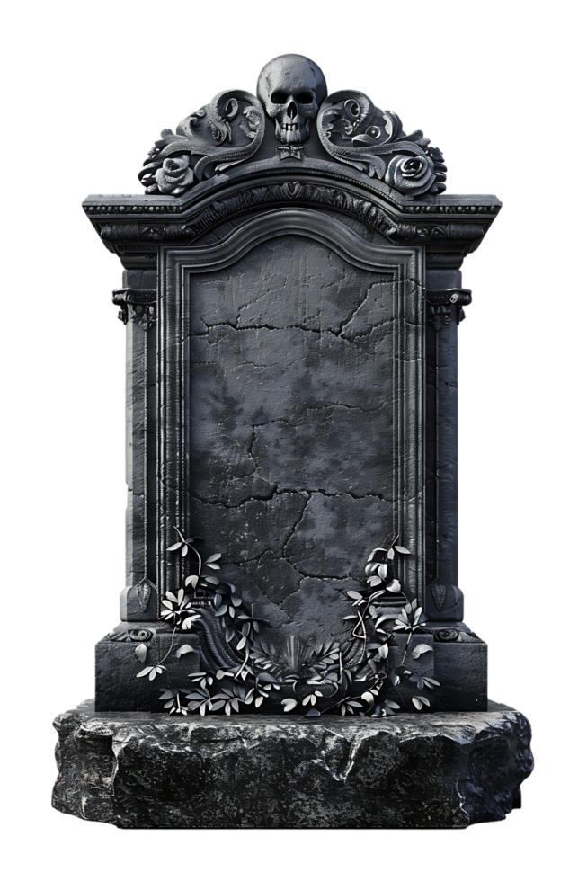 An image showing a blank tombstone isolated offered in high resolution png
