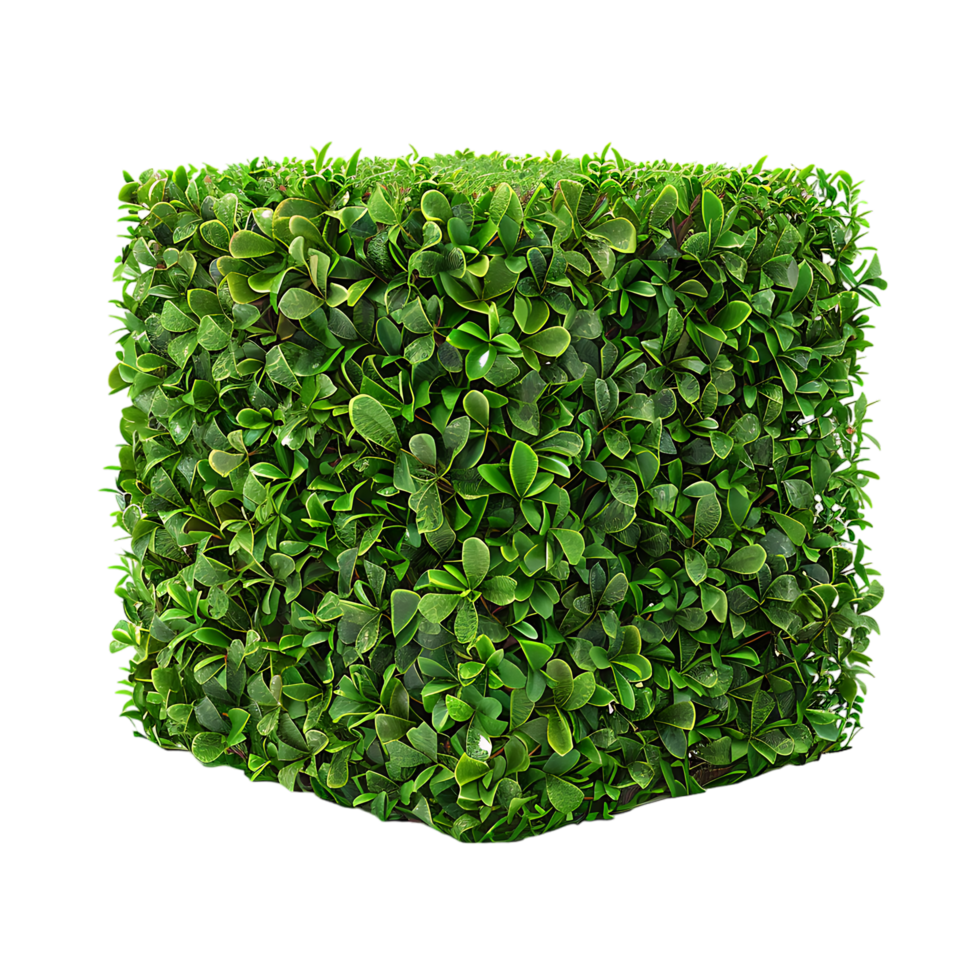 A solitary cube shaped topiary png