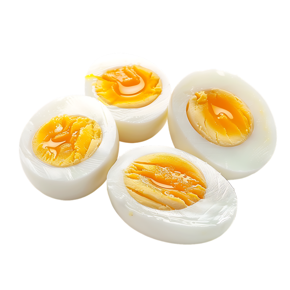 Soft boiled eggs isolated on a transparent background png