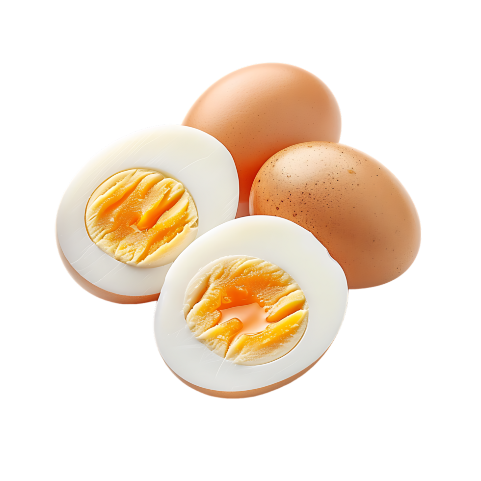 Soft boiled eggs isolated on a transparent background png