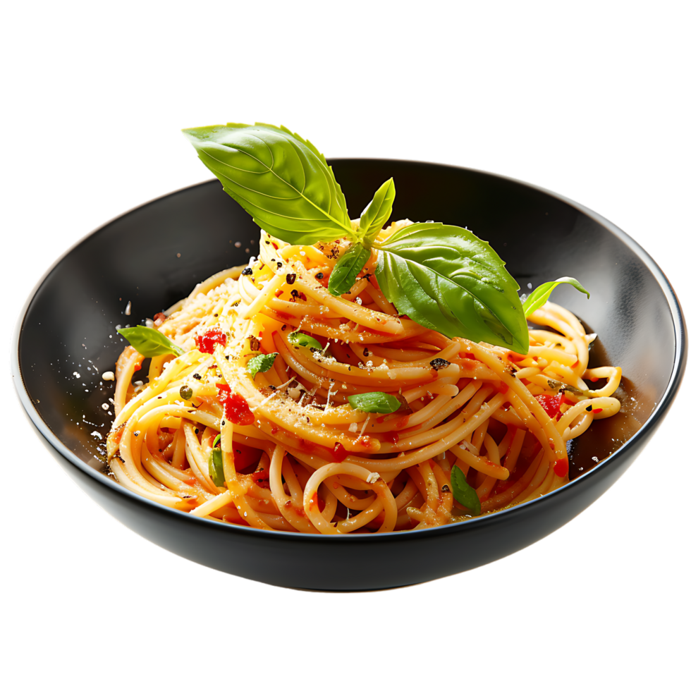Spaghetti pasta all by itself on a transparent background png