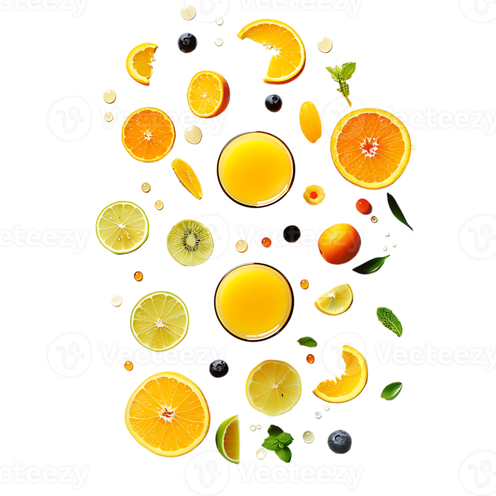 Orange juice and allots fruit png