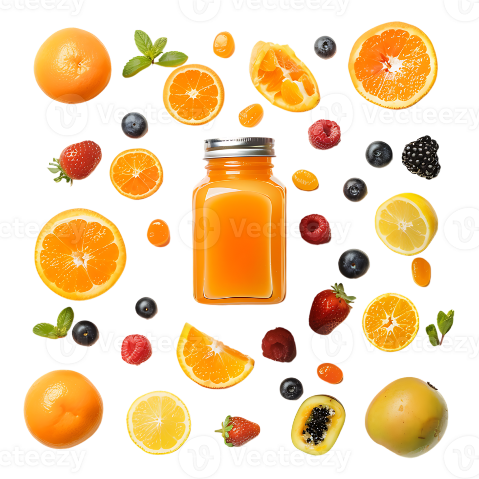 Orange juice and allots fruit png