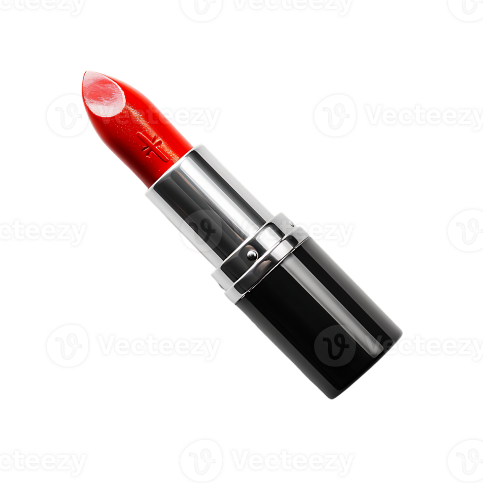 Red lipstick isolated against transparent background png