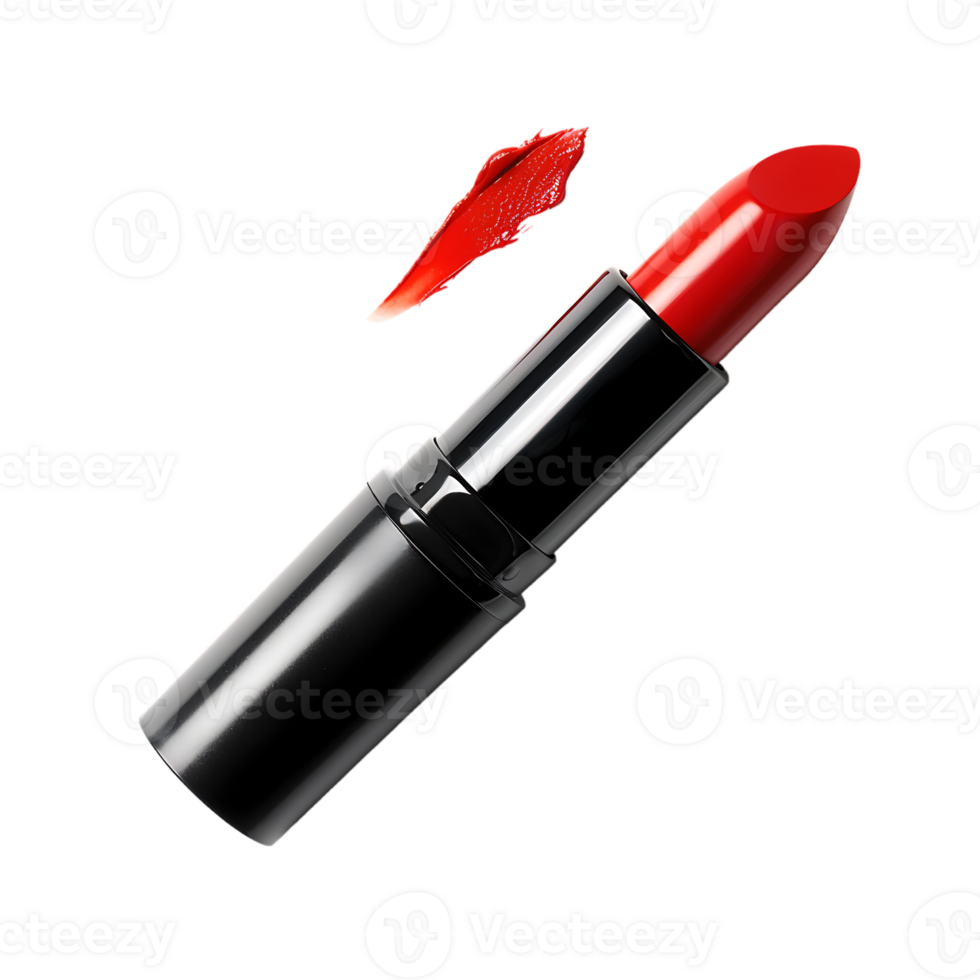 Red lipstick isolated against transparent background png