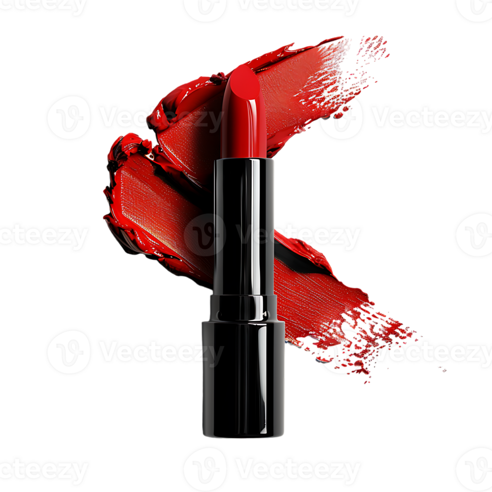 Red lipstick isolated against transparent background png