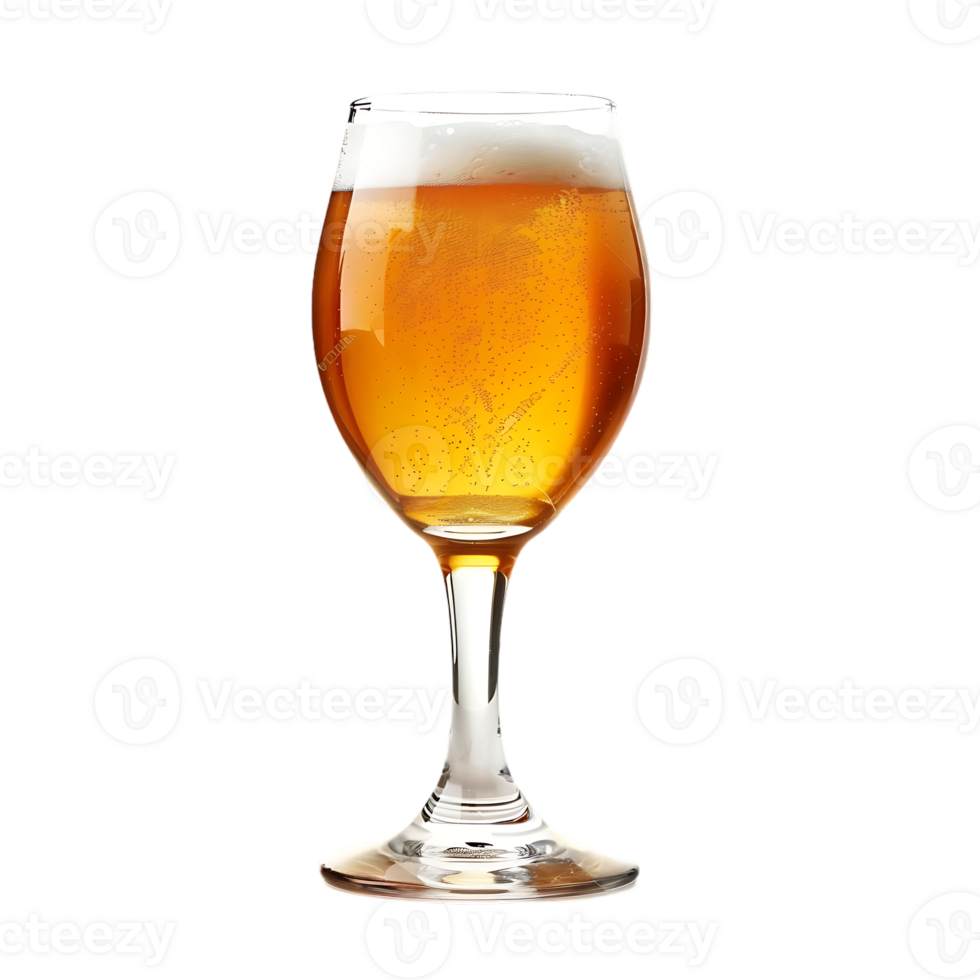 Isolated beer glass design against transparent background png